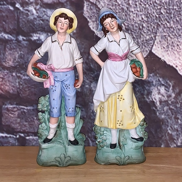 Vintage Bisque Porcelain Figures W.K.C. Germany - Picture 1 of 16